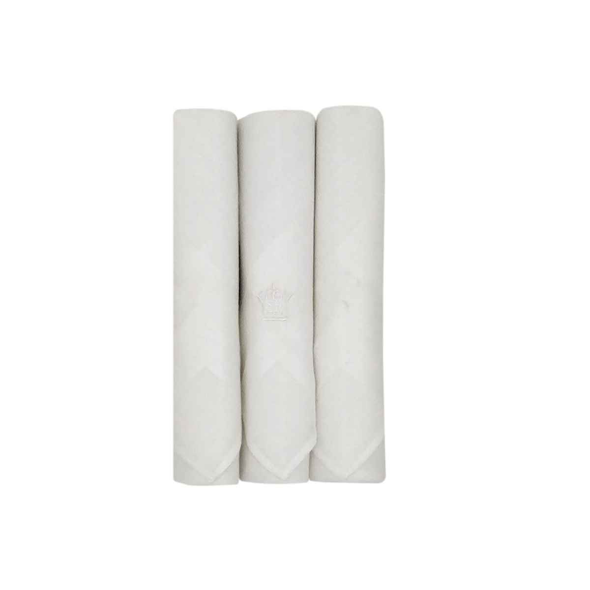Louis Philippe Men's Solid Cotton Handkerchief | White