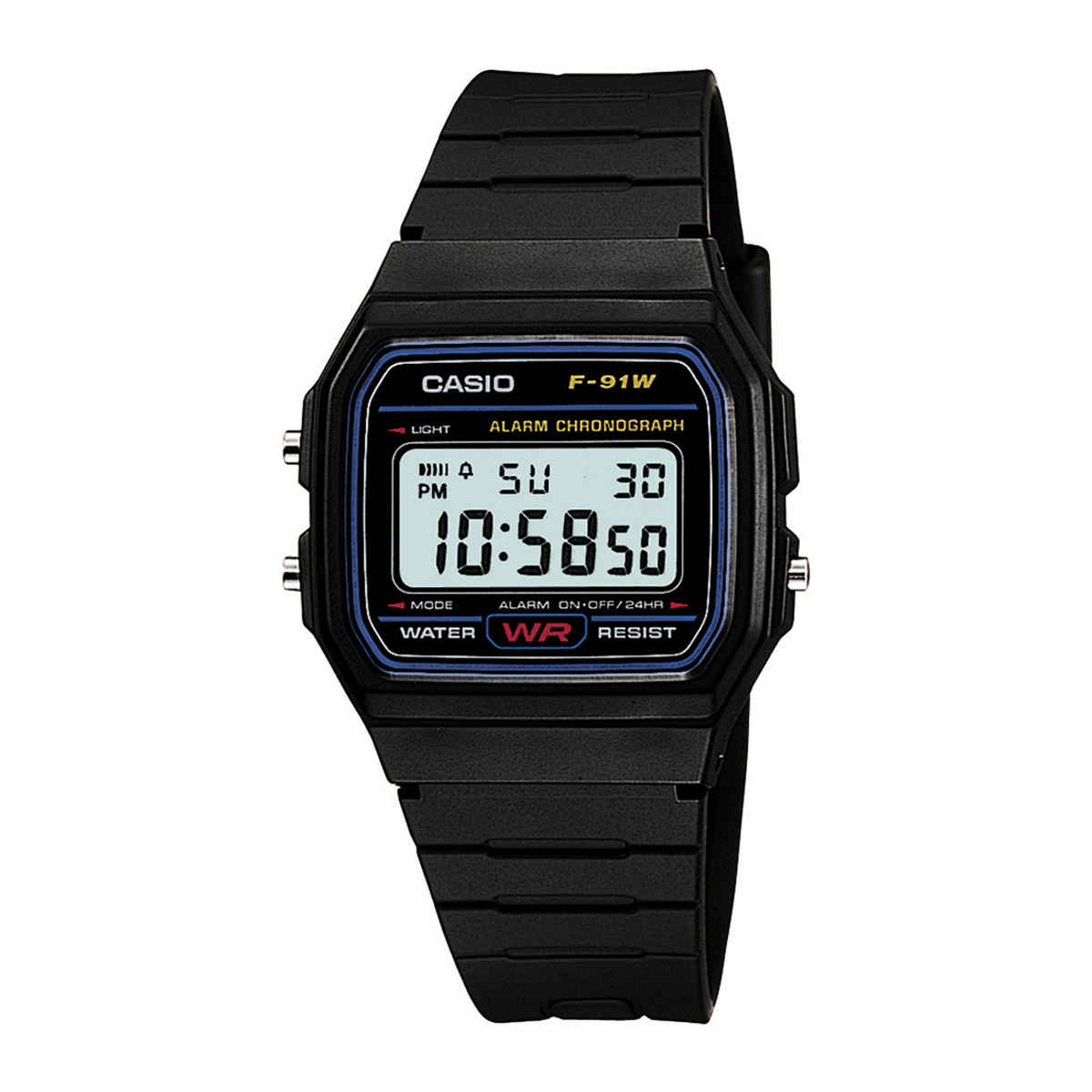 Casio Unisex Youth Series Digital Black Dial Watch | F-91W-1Q (D002)