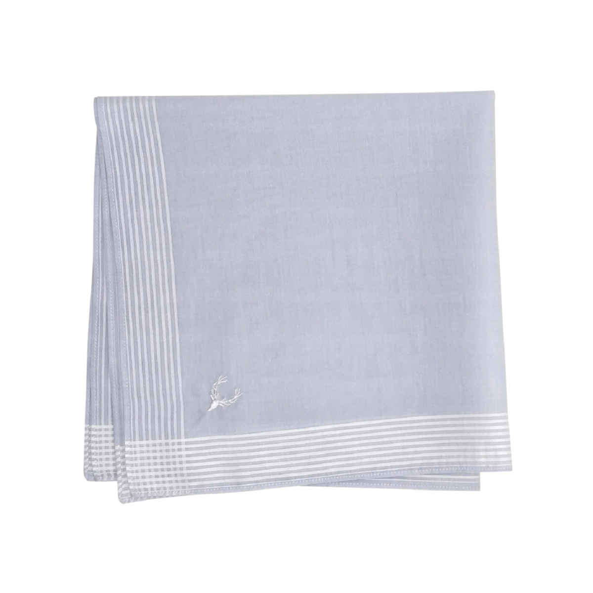 Allen Solly Men's Cotton Pastel Handkerchief | Blue & White