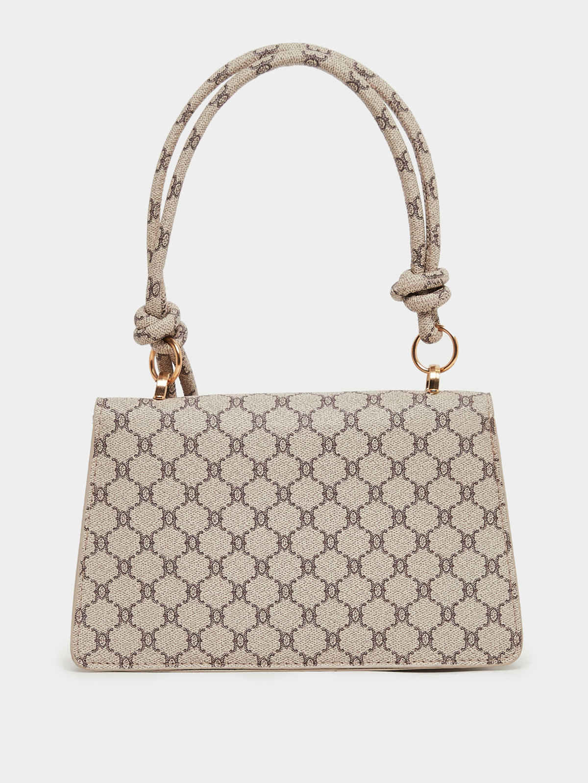 Styli Women Abstract Printed Tie Knot Handle Handbag