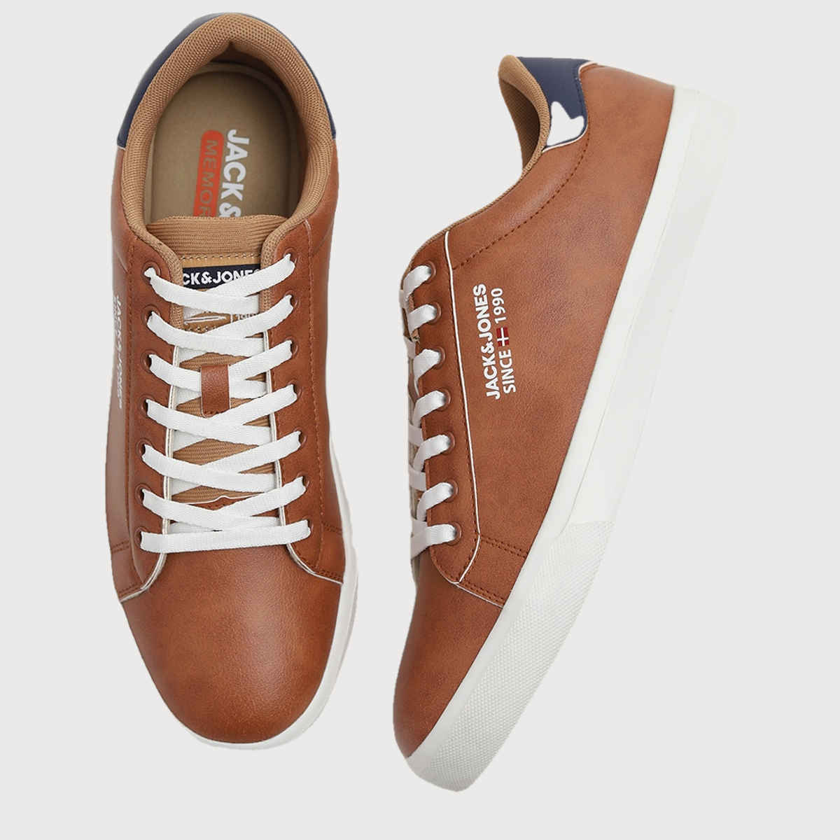 Jack & Jones Men's Tan Polyurethane Casual Sneakers - 45
