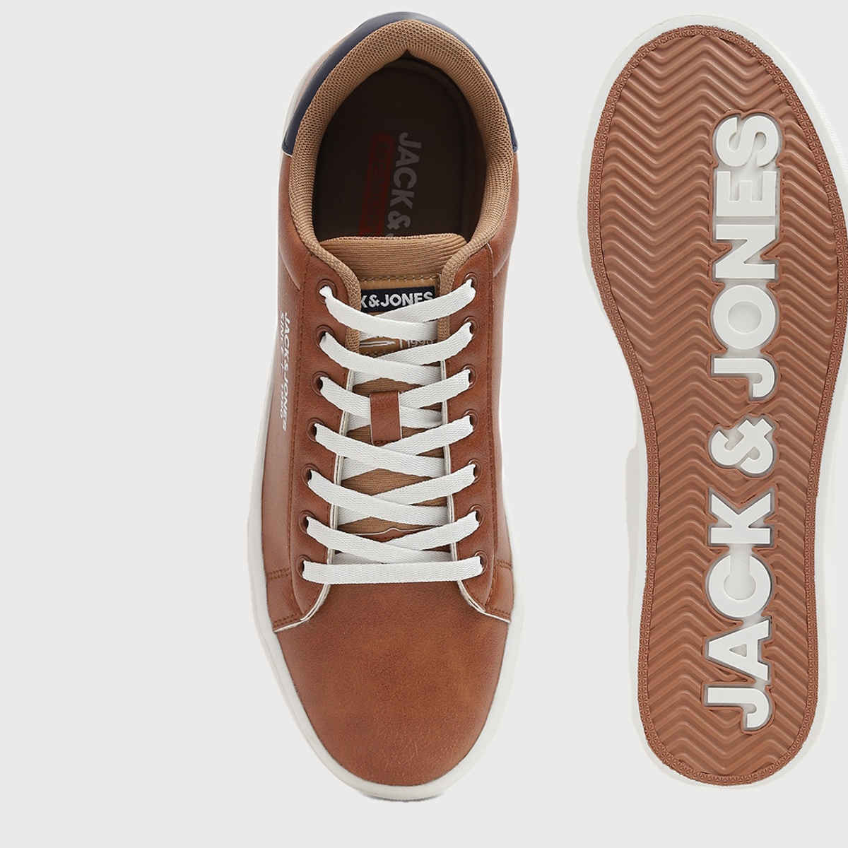 Jack & Jones Men's Tan Polyurethane Casual Sneakers - 45