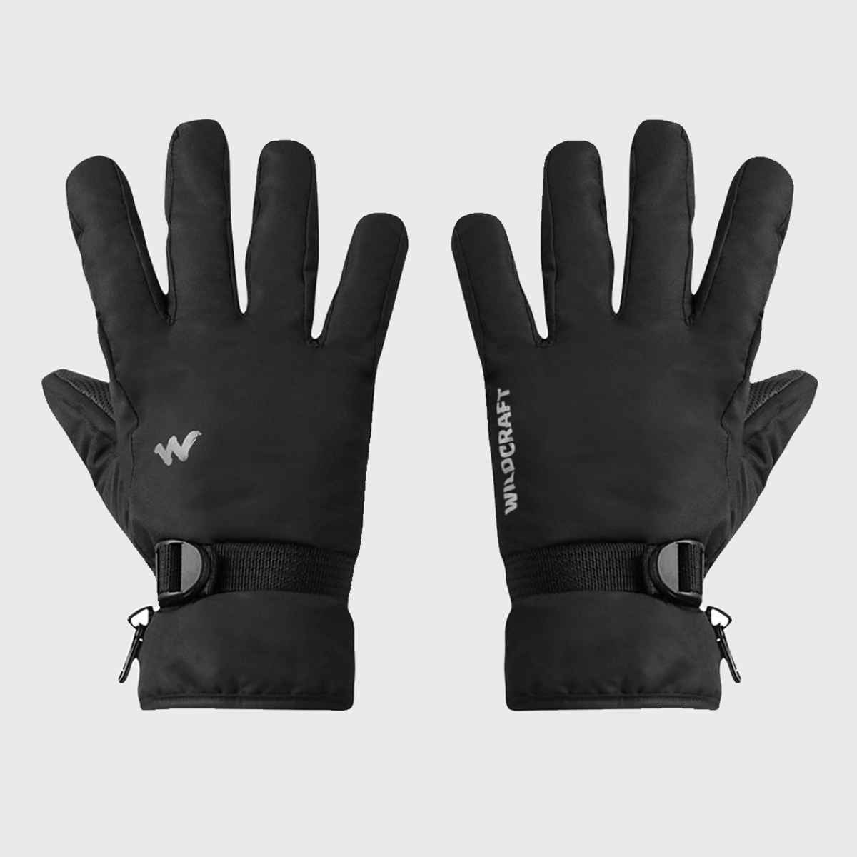 Wildcraft Unisex Solid Polyester Winter Gloves | Black - One Size