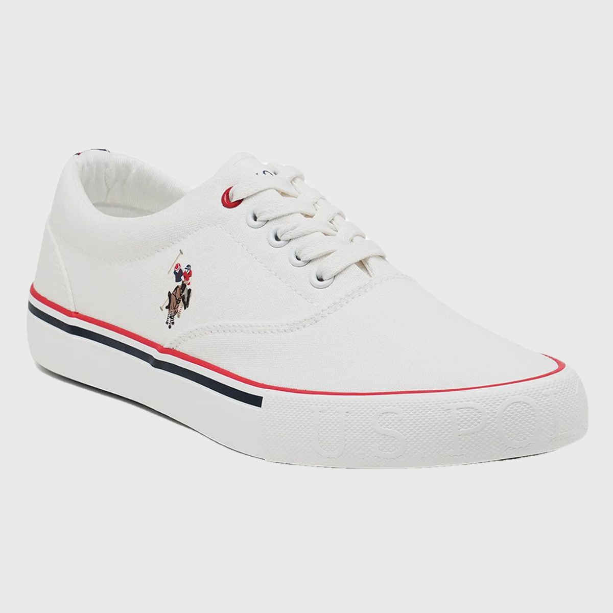 U.S. Polo Assn. Men's | Men Clyde Off White Classics Sneakers | Men's | White | UK 7