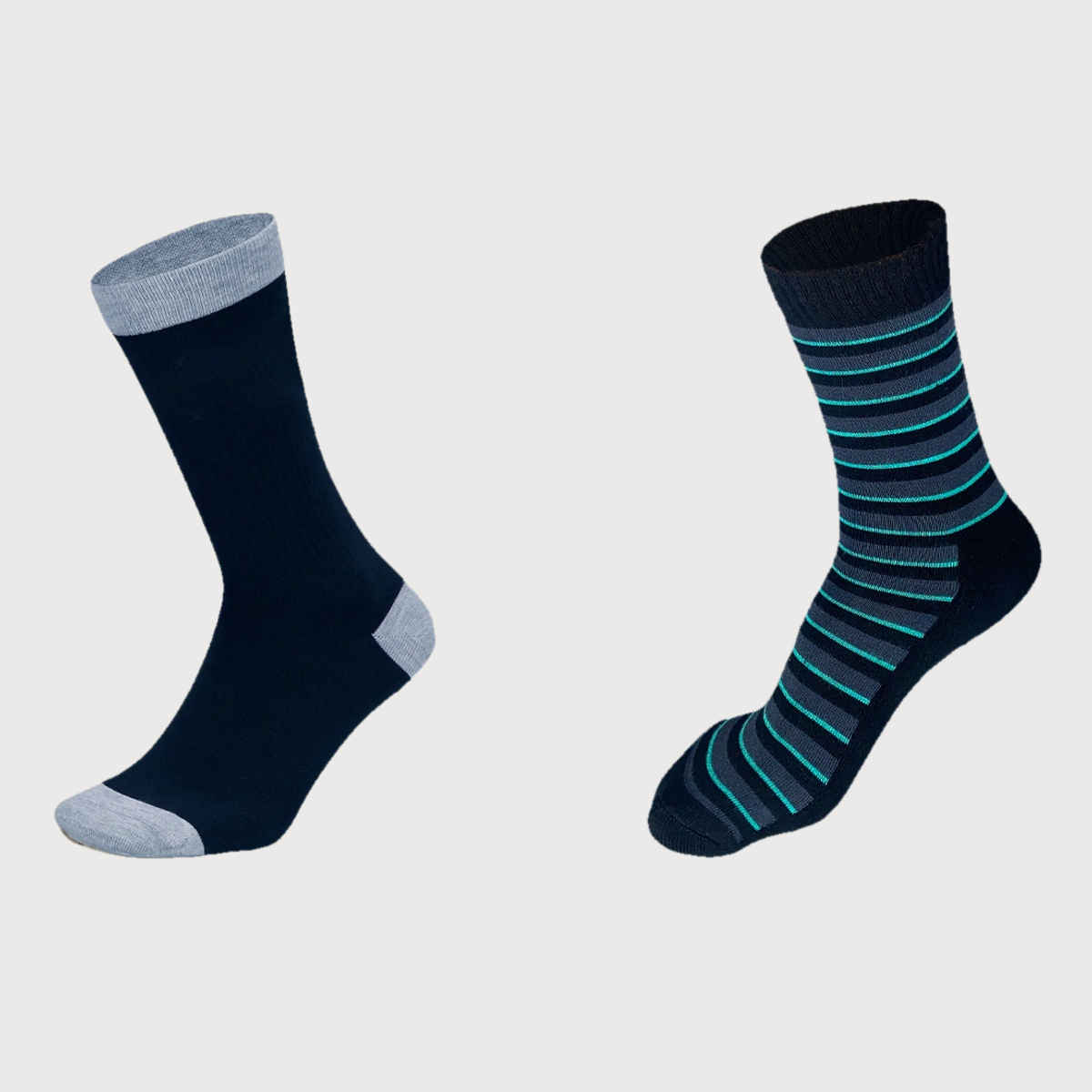 Heelium Men's Striped Bamboo Ankle Socks | Black - UK 7 - 11