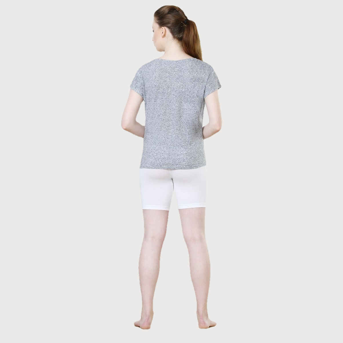 Van Heusen Women White Solid No Marks Waistband Ultra Soft Undershorts |M