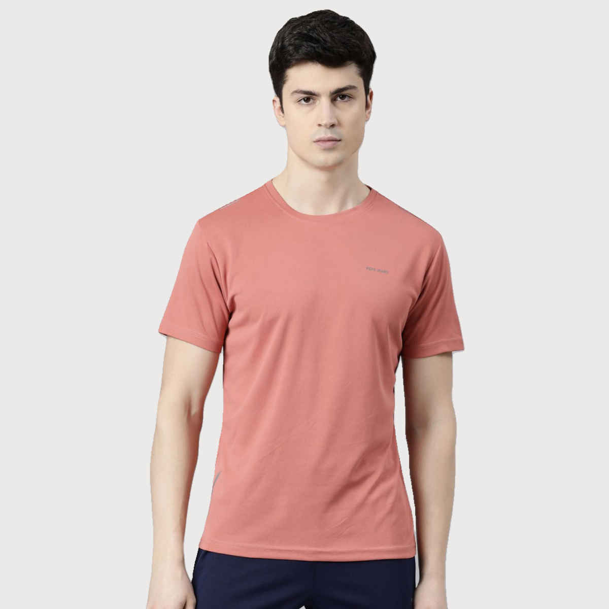 Pepe Jeans Mens Dusty Pink Dry Fit T-Shirt - Pack of 1 (L) Comfort Fit, Soft Fabric, Breathable