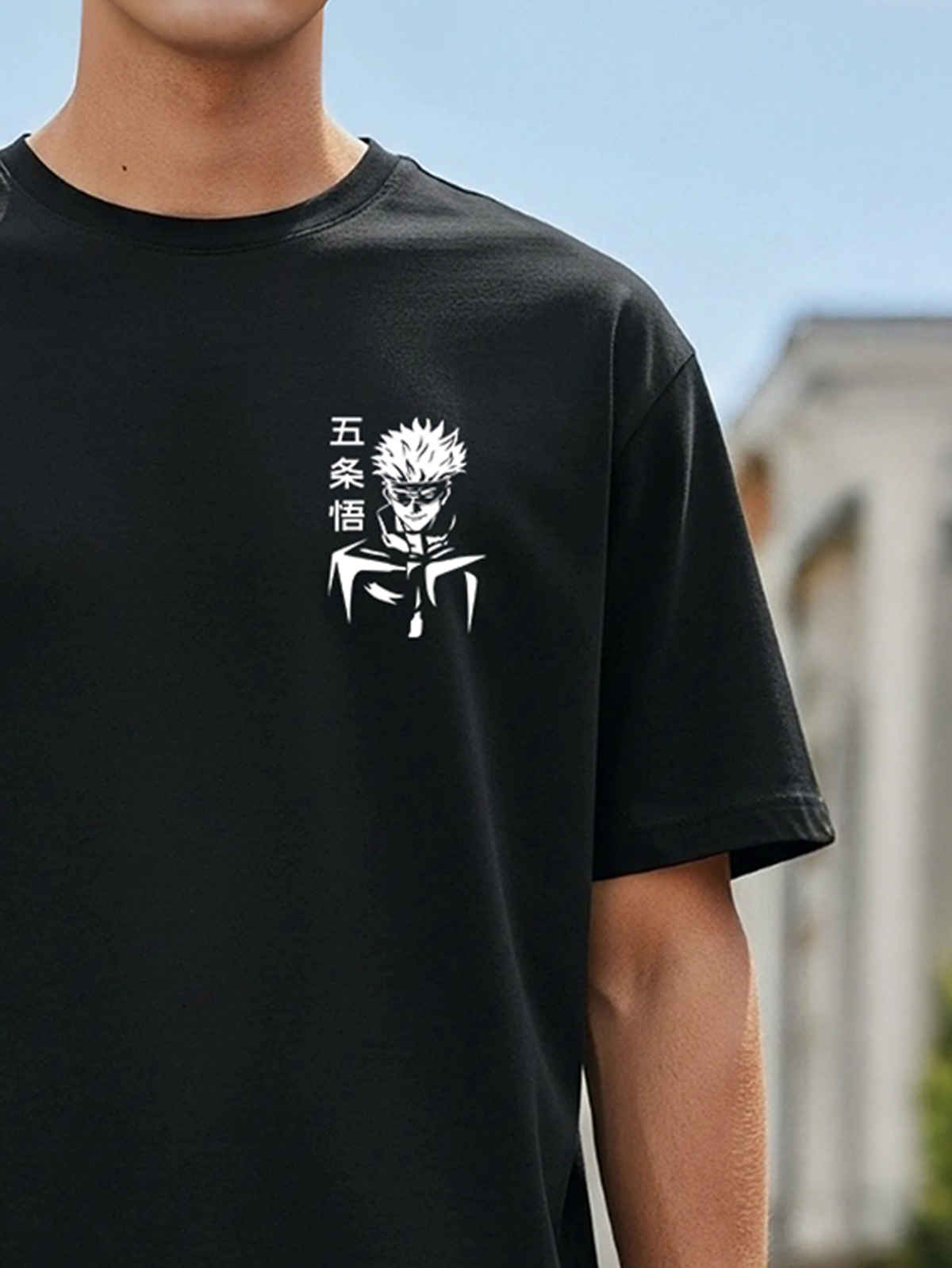 BENNY BROOKS Men's Round Neck half sleeve Oversized T-shirt |AA(ARN)BLACK131 | Black - L