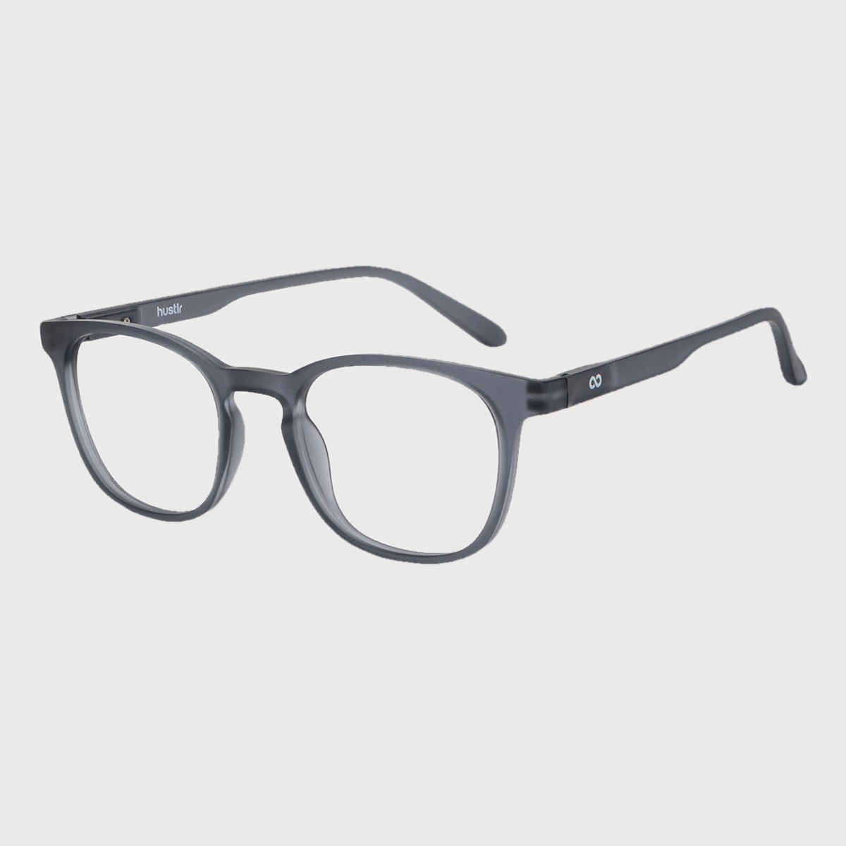 Lenskart Hustlr Unisex Solid Plastic Computer Glasses | Grey - L
