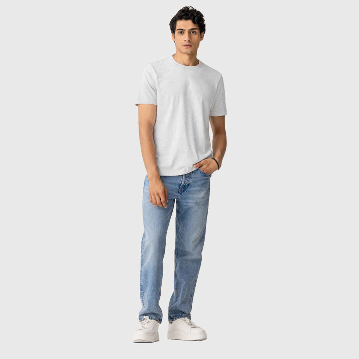 March Men's Cotton Heavy Crew | Marble - XL