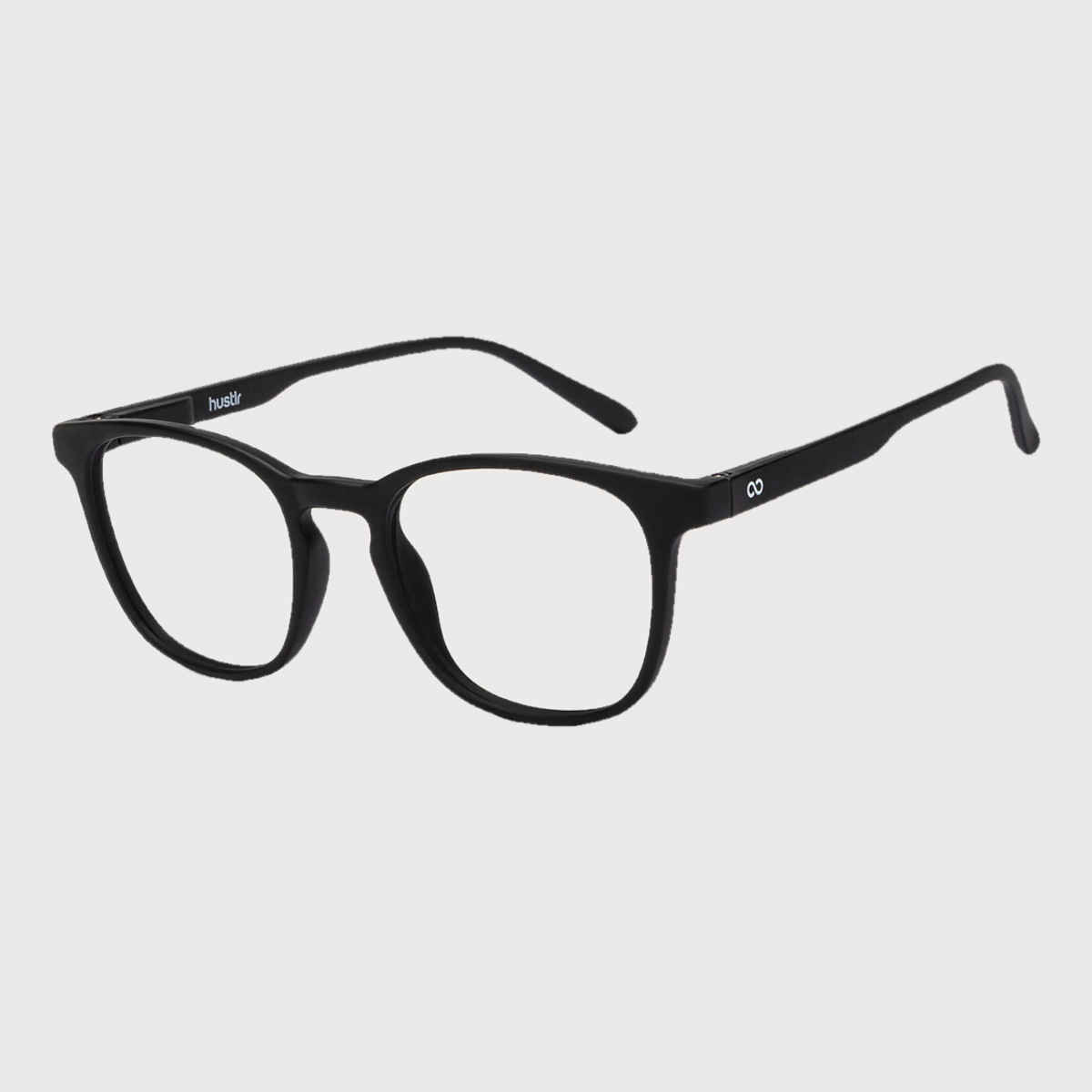 Lenskart Hustlr Unisex Solid Plastic Computer Glasses | Dark Night - M