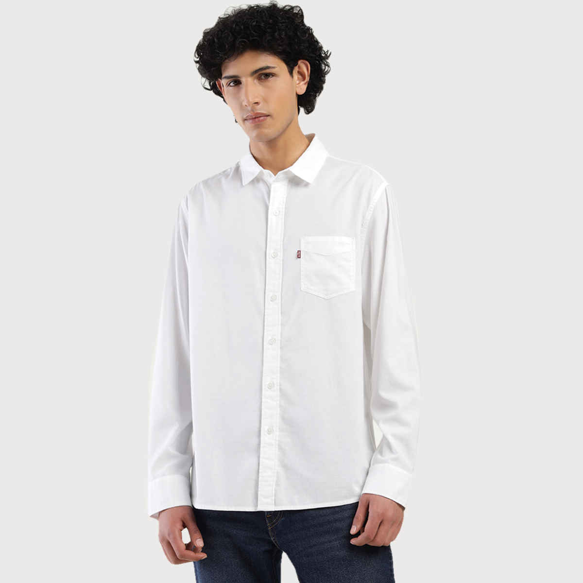 Levi's Men's 100% BCI Cotton Oxford Shirt White - M