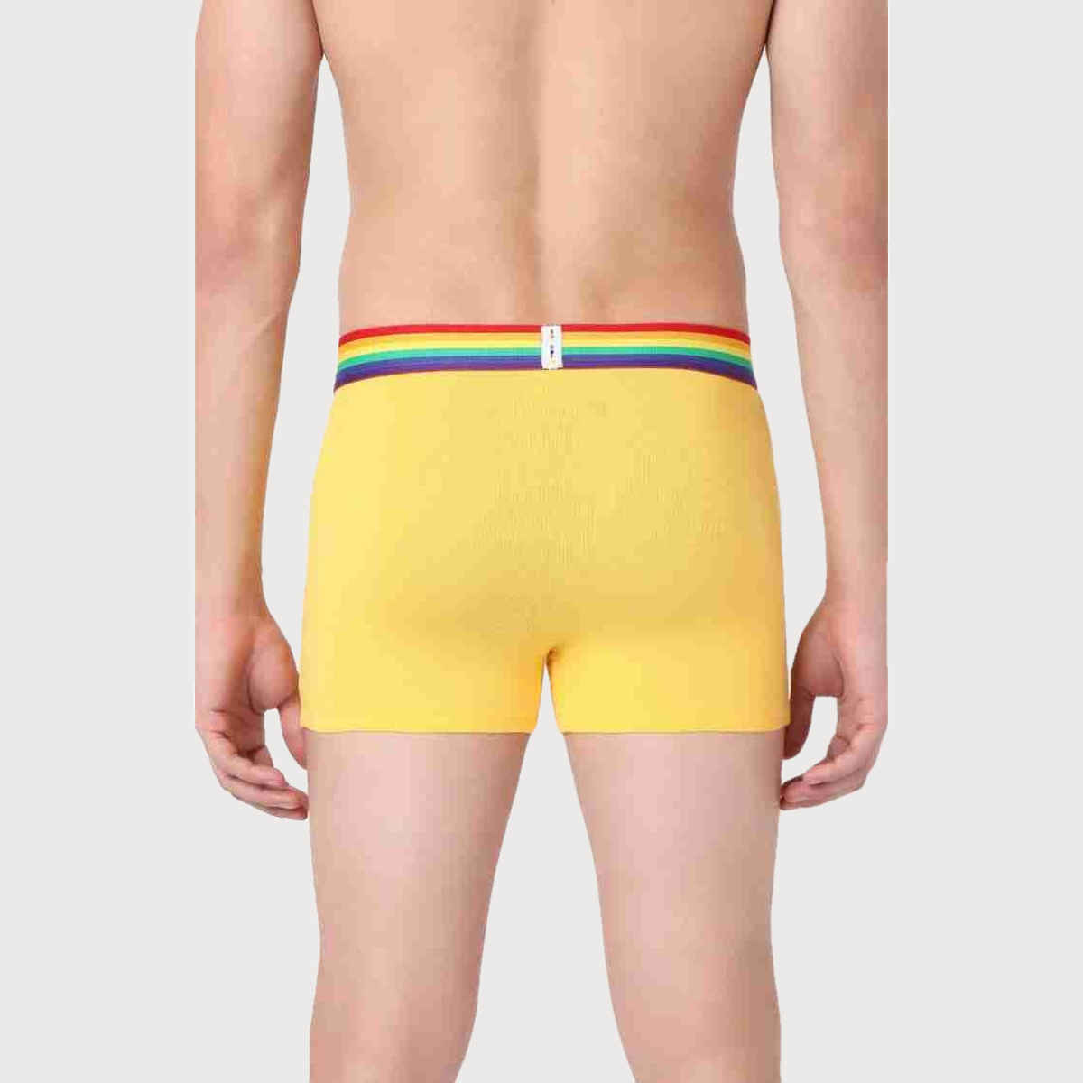 Underjeans by Spykar Men's Yellow Multi Pack of 1 Trunk | M