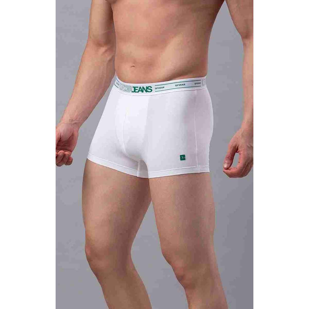 Underjeans by Spykar Men's White Pack of 1 Trunk | S