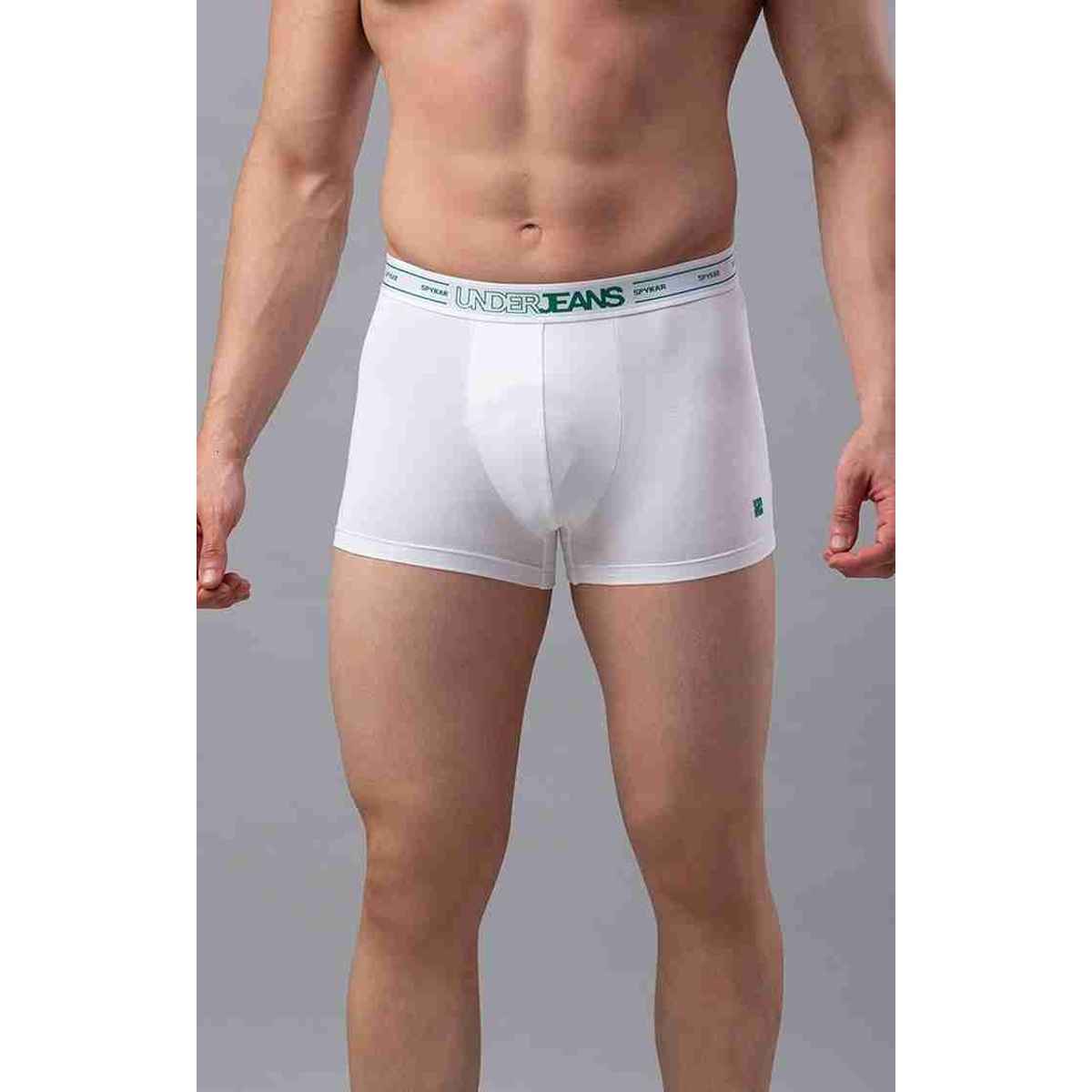 Underjeans by Spykar Men's White Pack of 1 Trunk | S