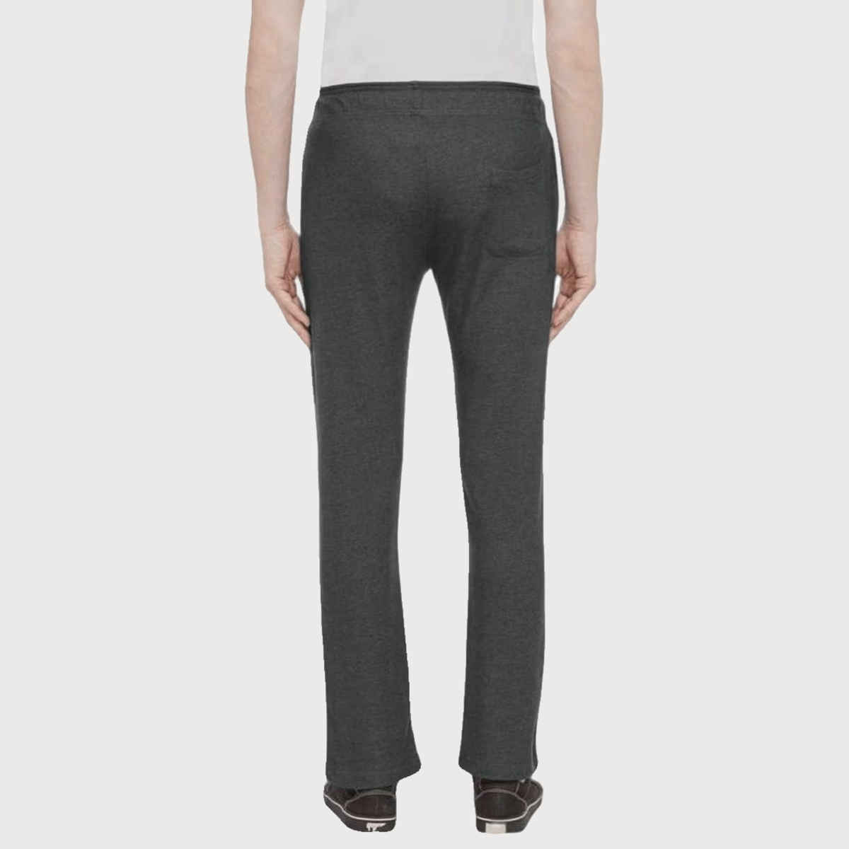 Status Quo Mens Basic Regular Fit Trackpant | Anthra Mel | XL