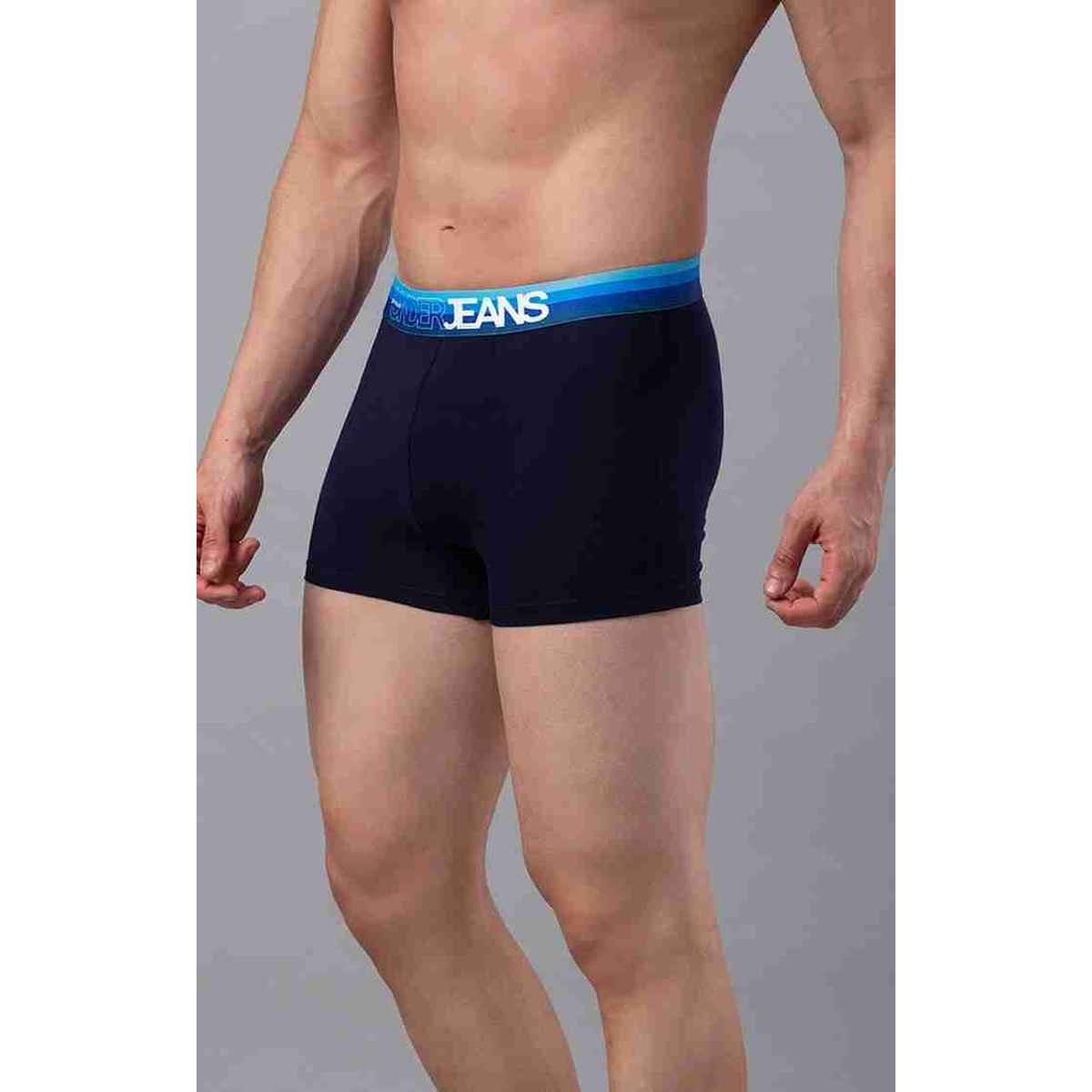 Underjeans by Spykar Men's Navy Blue Pack of 1 Trunk | XL
