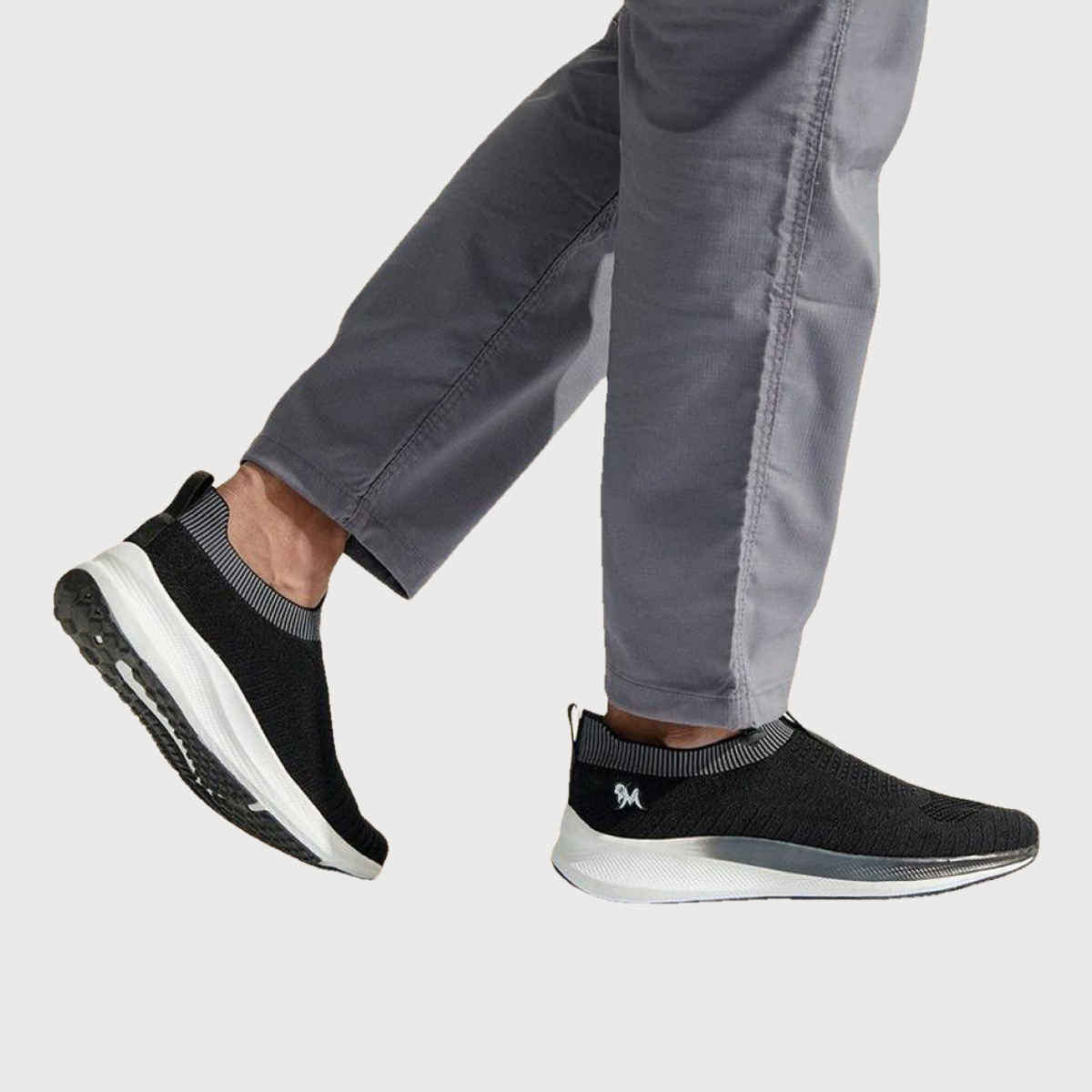 Neeman's Grip Fit Slip Ons | Black | Size- 10