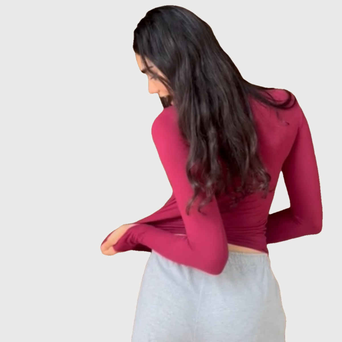 Terractive Women's Cuddle Tee | TA10016ML | Maroon - L