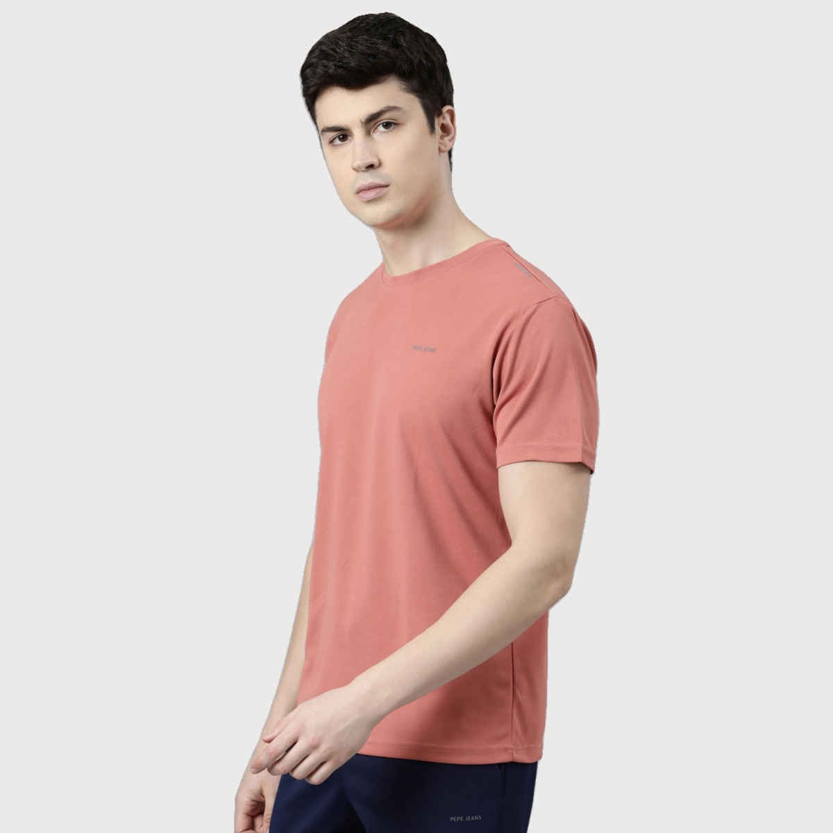 Pepe Jeans Mens Dusty Pink Dry Fit T-Shirt - Pack of 1 (L) Comfort Fit, Soft Fabric, Breathable