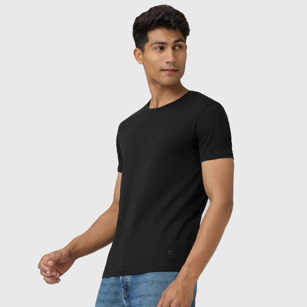 XYXX Pace Polo T-shirt - Pitch Black | Super Combed Cotton | L