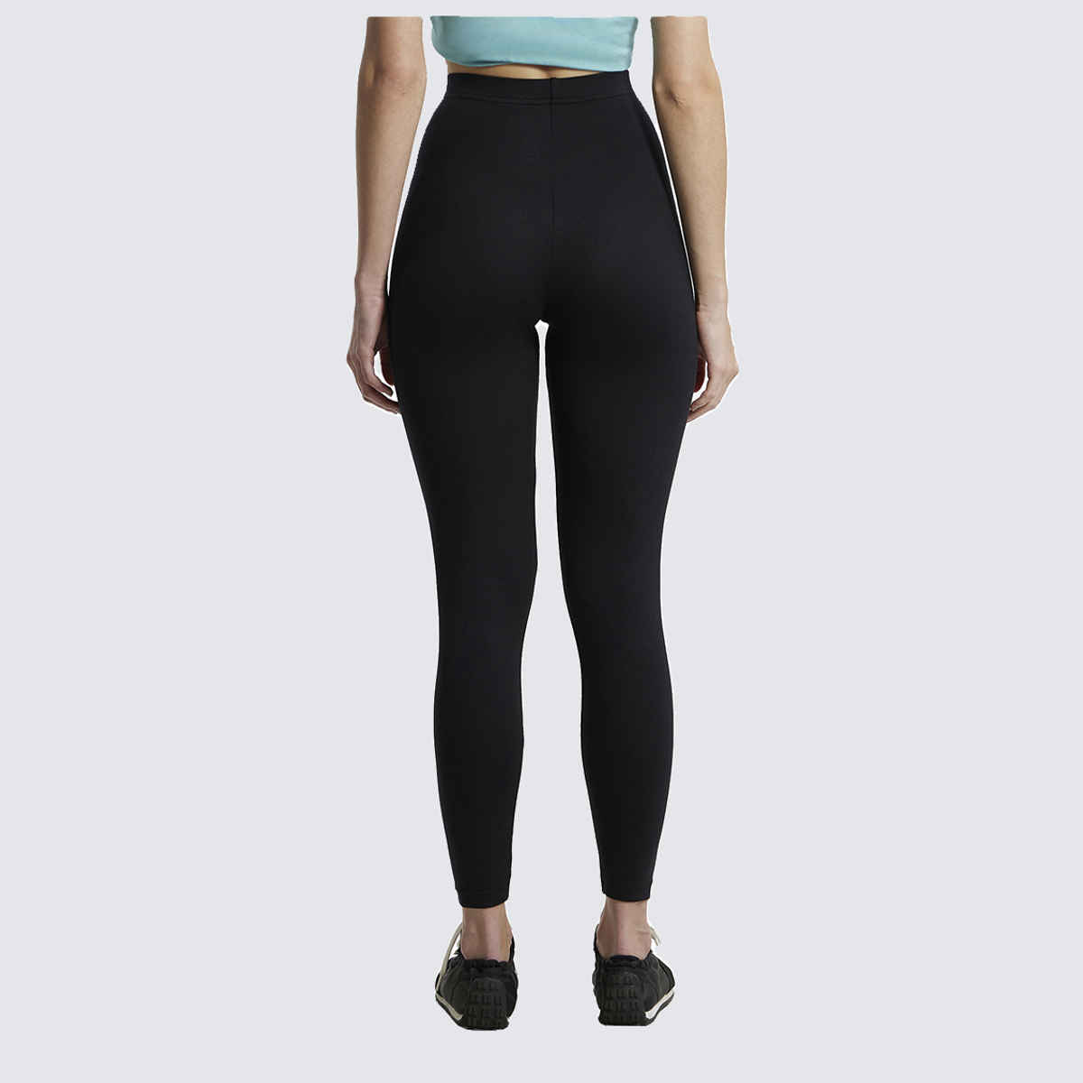 Jockey AW87 Super Combed Cotton Elastane Stretch Slim Fit Leggings | Black-L