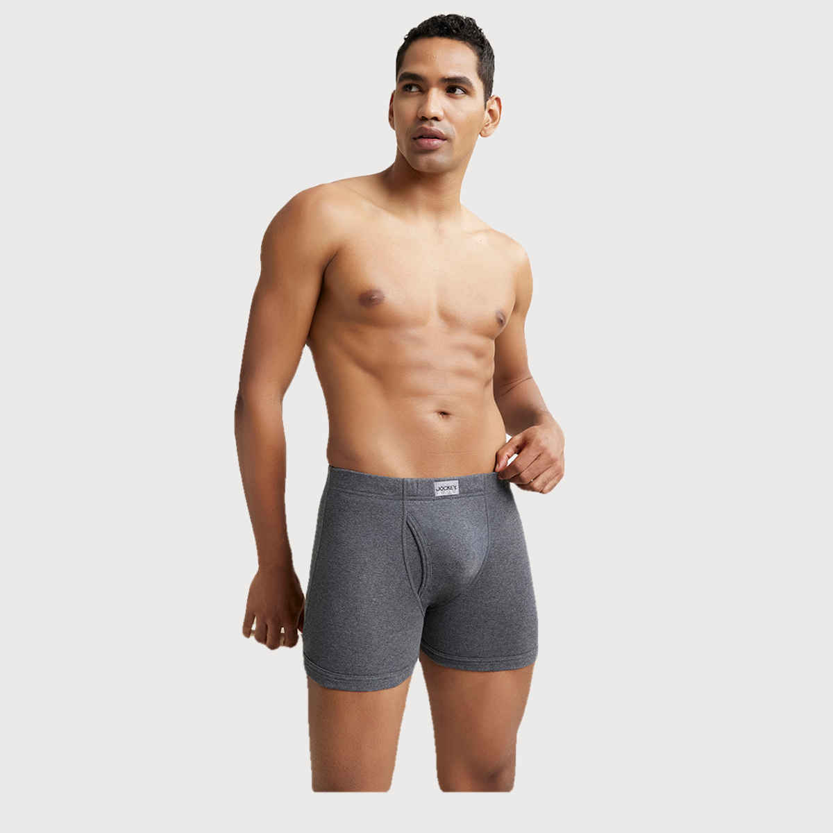 Jockey 8008 Men's Cotton Rib Underwear Solid Trunk|Ultrasoft Waistband|PO2 | -S