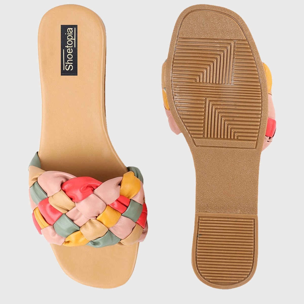 Shoetopia Women Tan Flats | UK 5