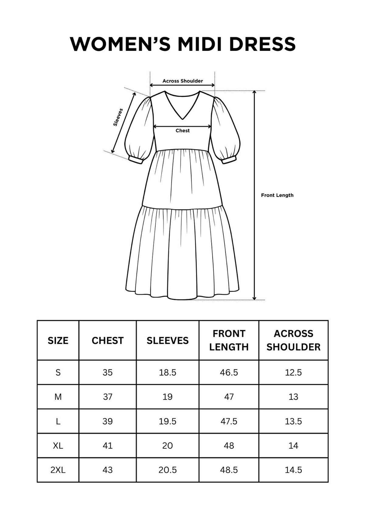 High Star Women Pink V-Neck Puff Sleeve Fit & Flare Midi Dress (Size-XL)