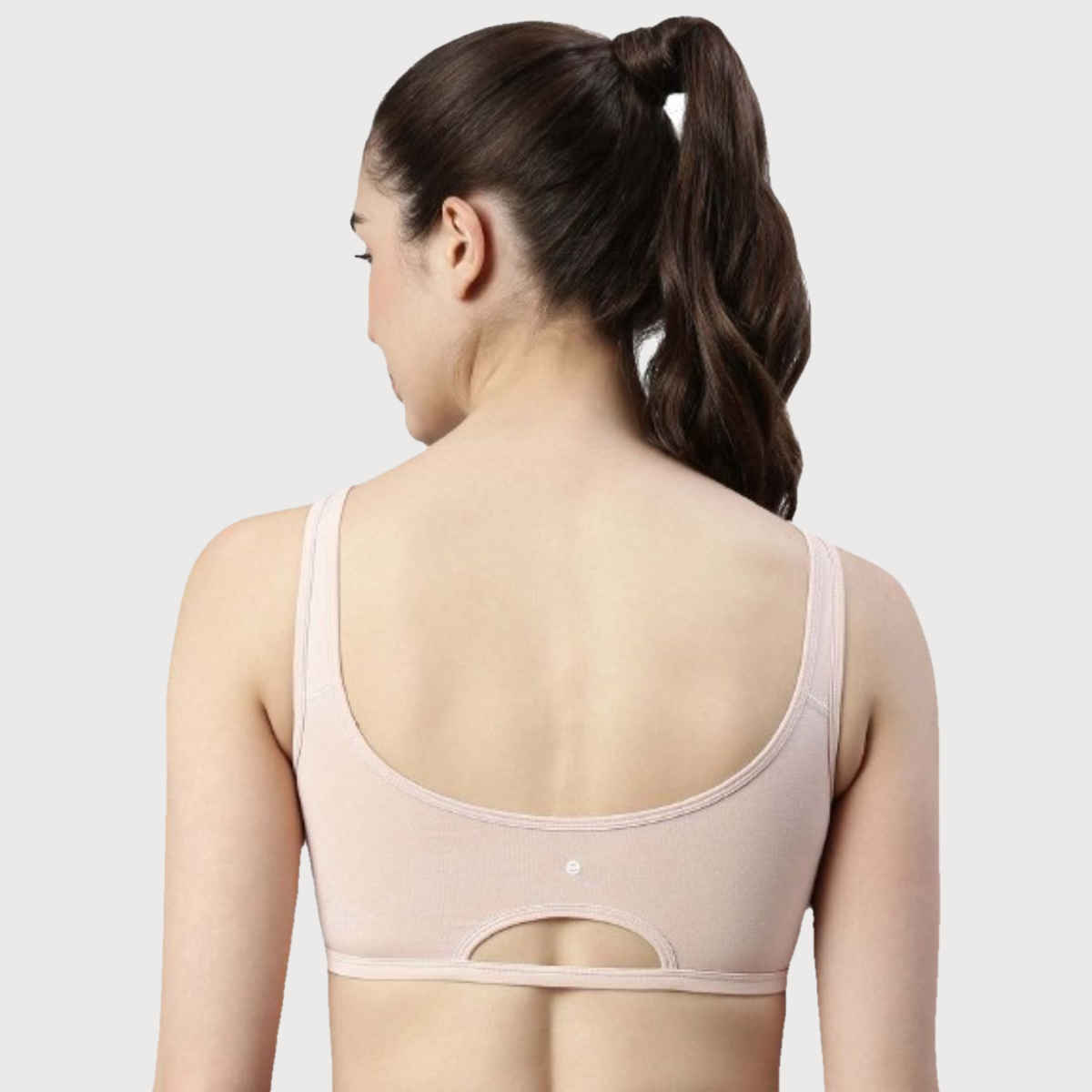Enamor Women's SB06 Cotton Lounge Sports Bra | High Coverage | Non Padded | Wirefree | Pearl | S