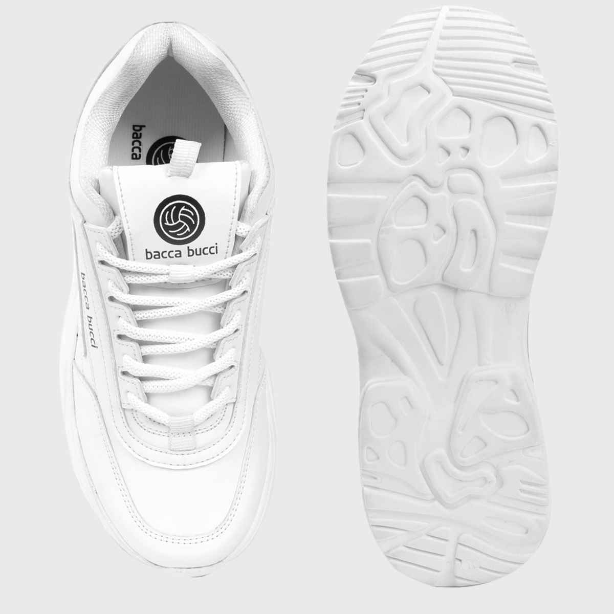 Bacca Bucci Afterburn Men's Urban Fashion Sneakers and Sports Shoes White | UK 9