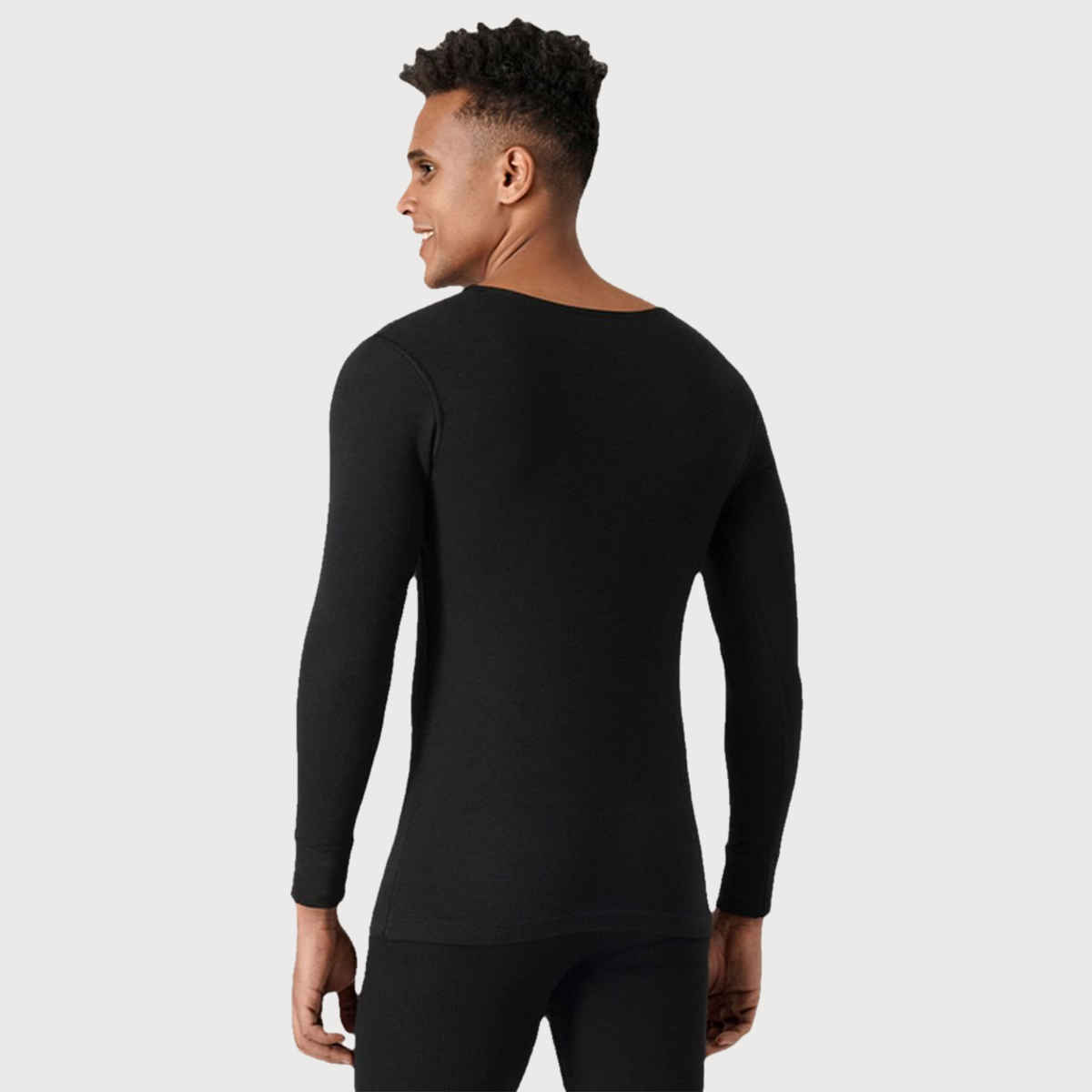 U.S. Polo Assn. Men's Slim Fit Tri Blend I752 Thermal T-Shirt | Black | S