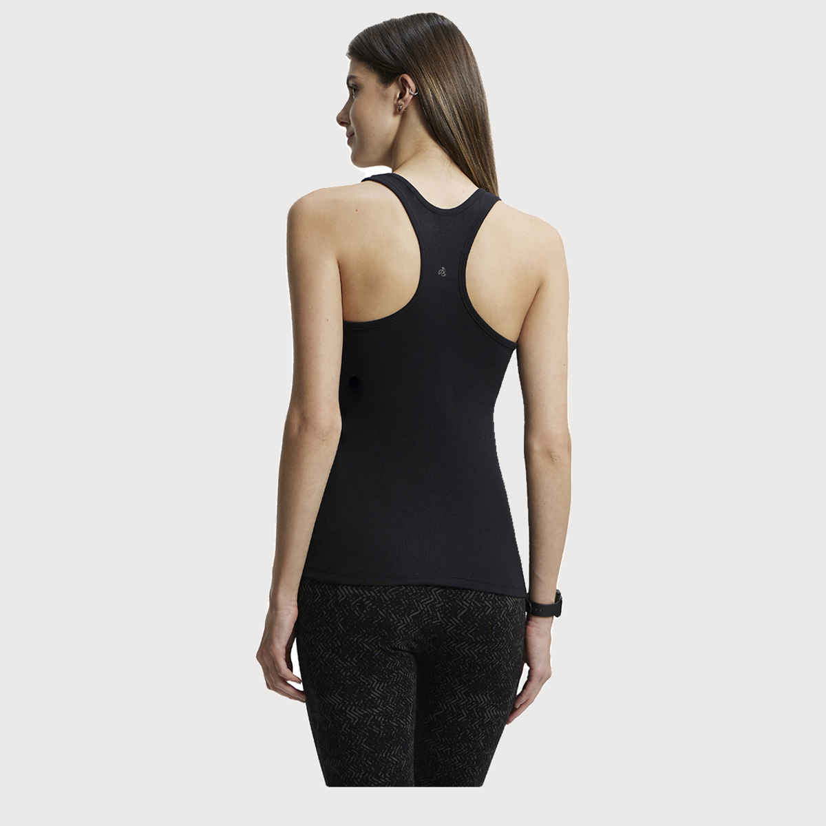 Jockey 1467 Women's Super Combed Cotton Rib Solid Tank Top|Slim Fit|Racerback | Black-L