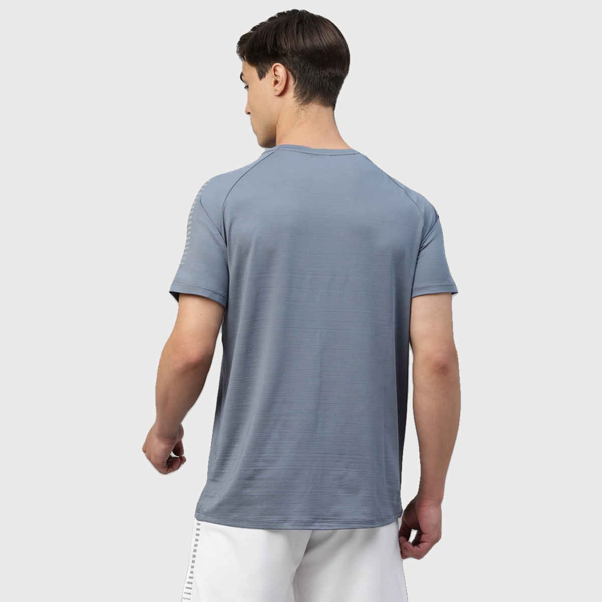 Dida Men's Sports T-shirt | Regular Comfortable Stretchable Dry-Fit | Light Grey - L
