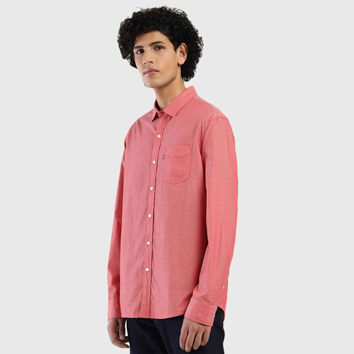 Levi's Men's 100% BCI Cotton Chambray Shirt | Red - XL