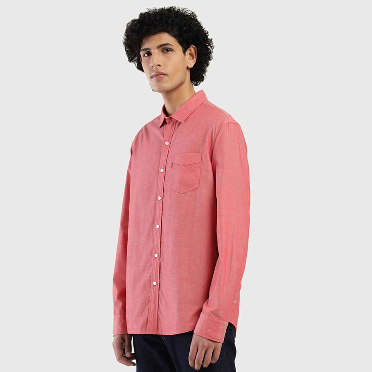 Levi's Men's 100% BCI Cotton Chambray Shirt | Red - S