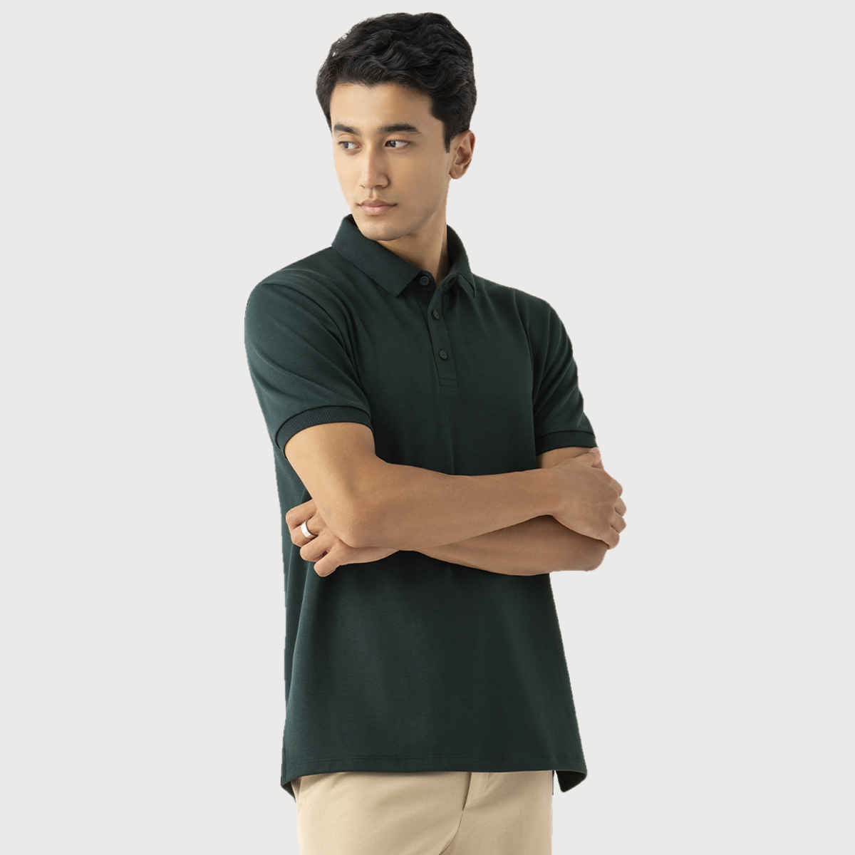 March Men's Supima Blend Polo | Juniper Green - L
