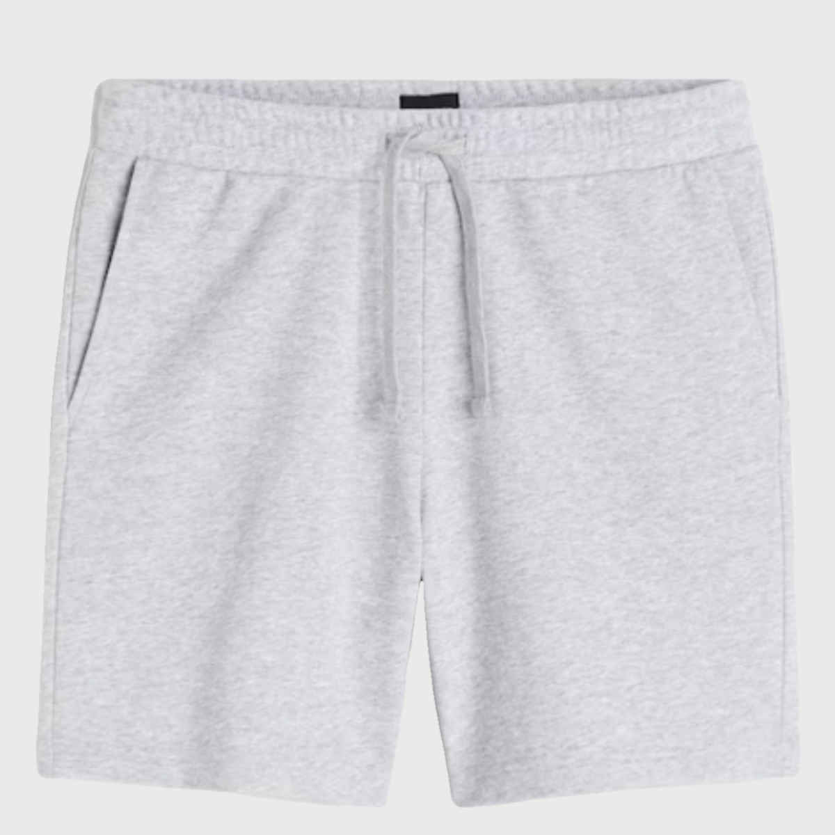 EQL Men's Pure Cotton Shorts | Light Grey Melange - L
