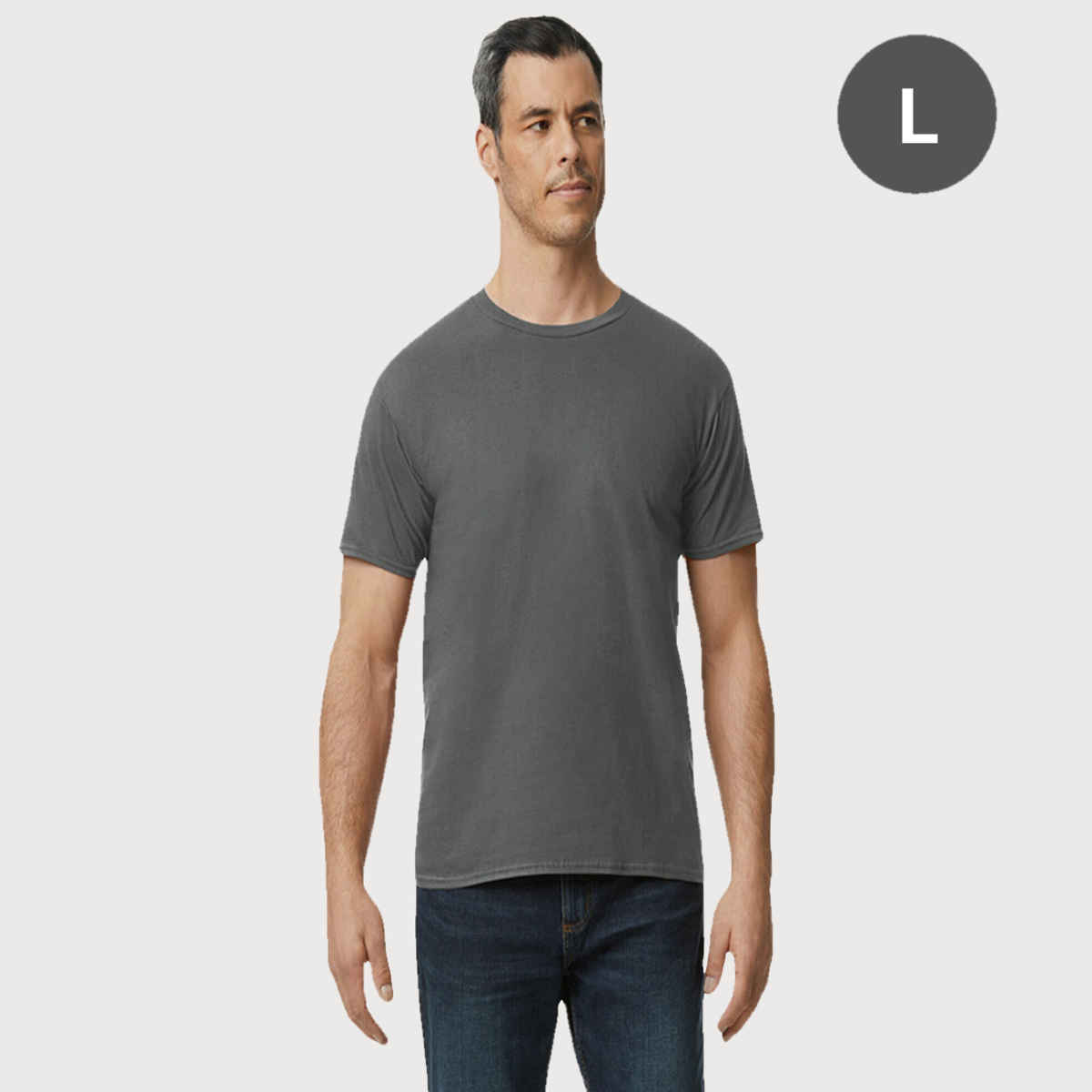 Gildan 76000 Softstyle Midweight Adult T-Shirt | Charcoal - L