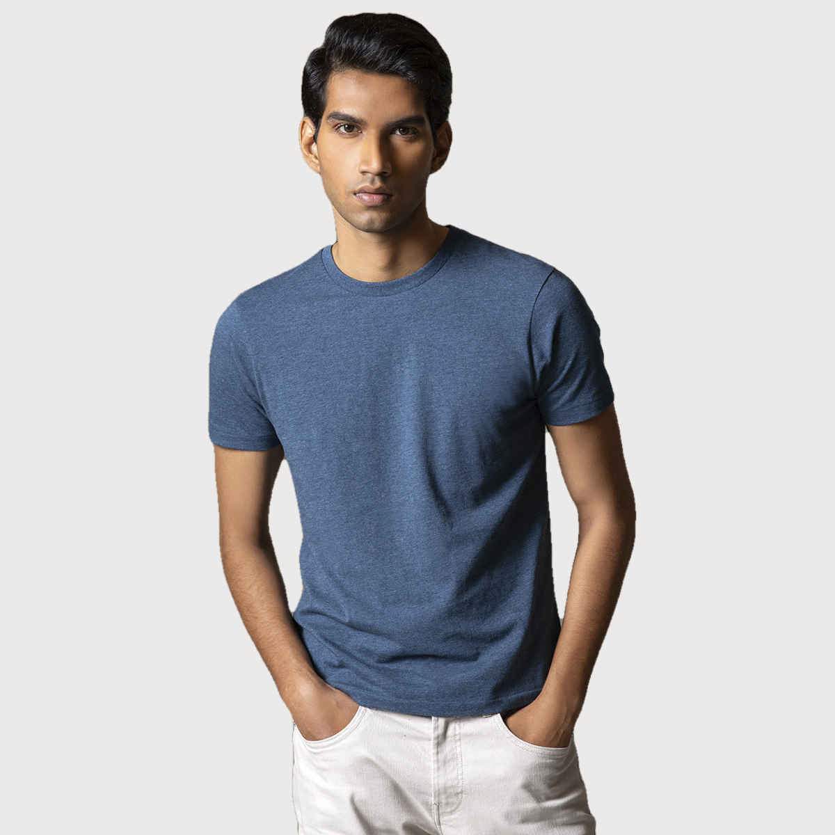 March Men's Supima Classic Crew | Denim Blue - 2XL