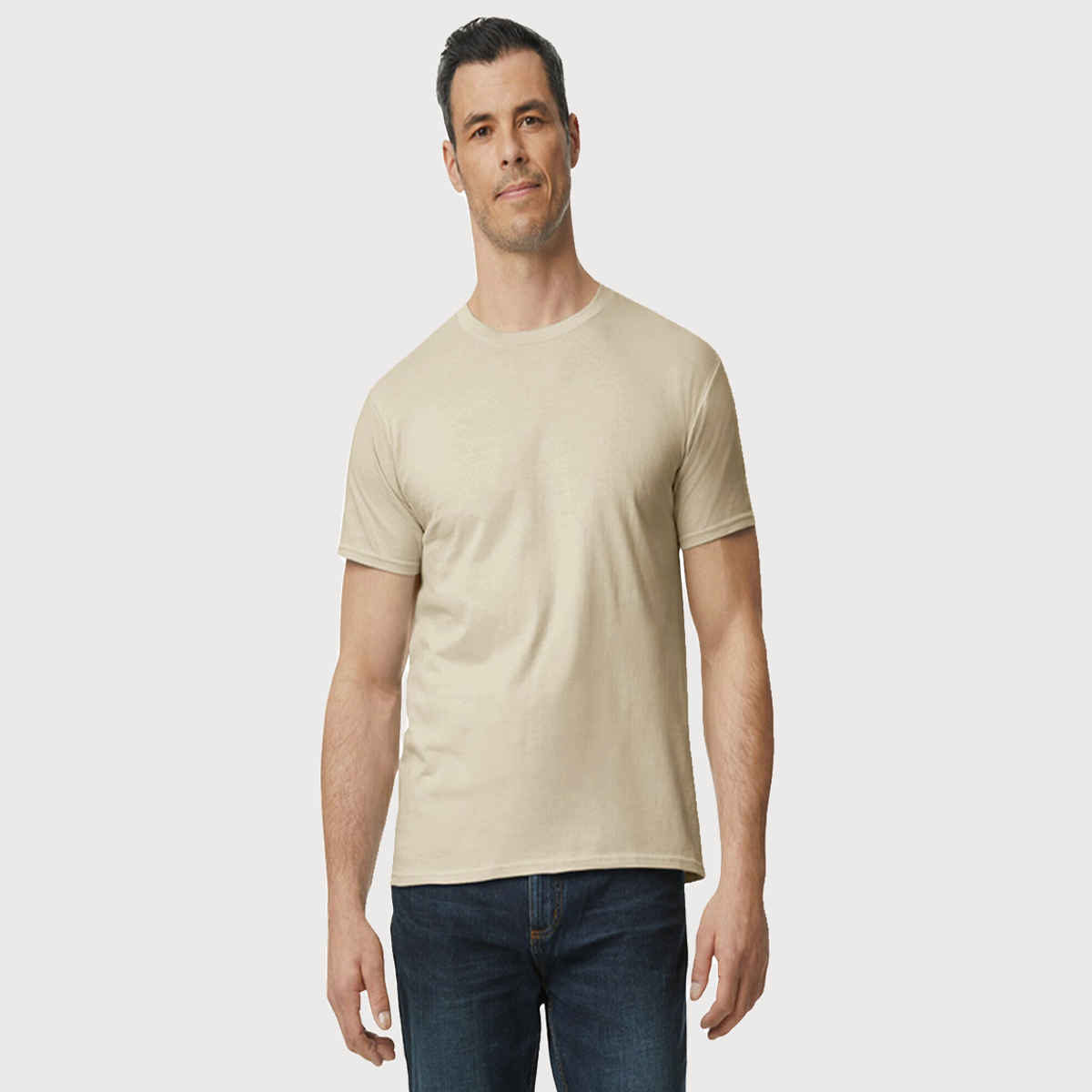 Gildan Unisex 100% Cotton Solid T-Shirt - M | Sand