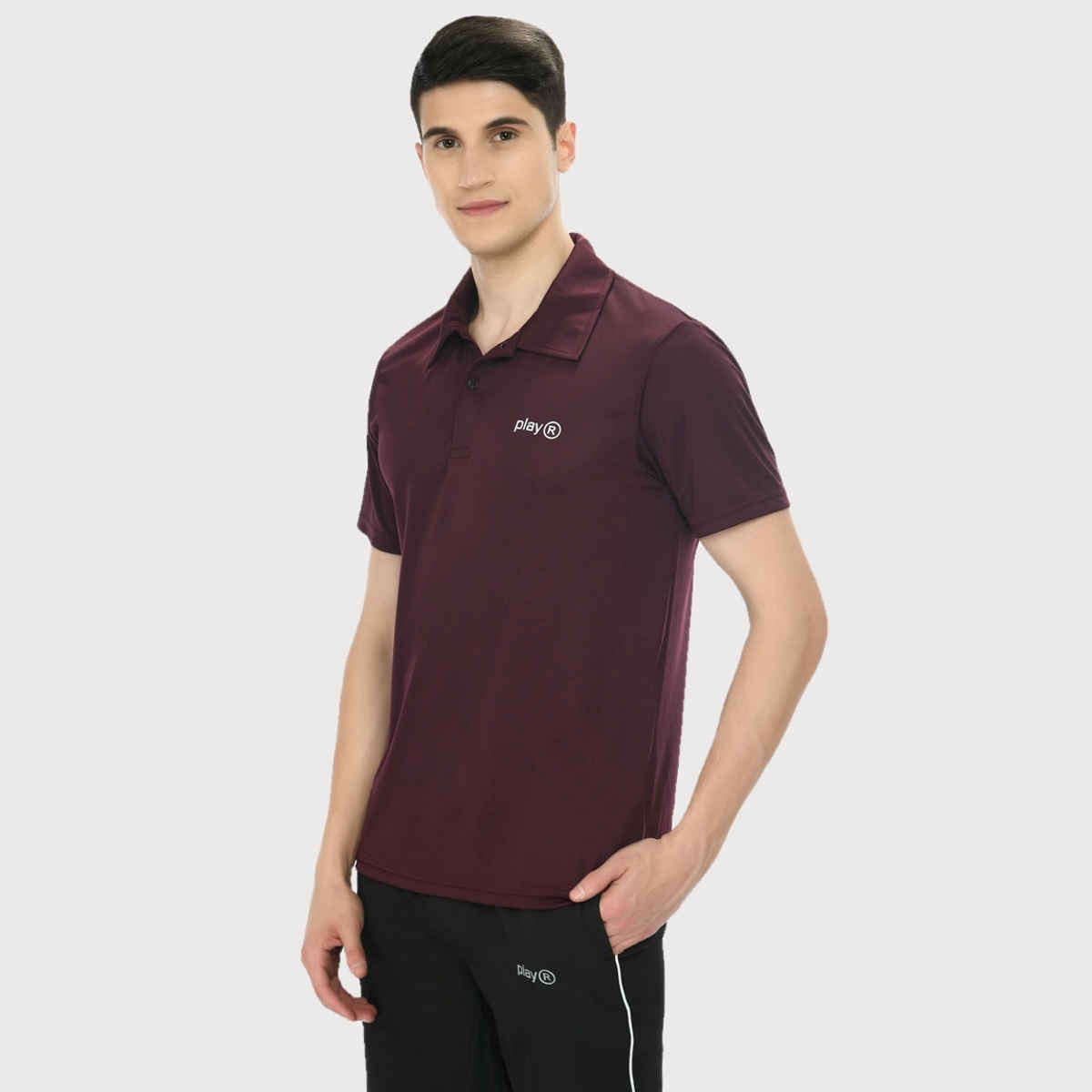 Playr Men's Adult Lifestyle Base Polo 100% Polyester for All Season | DrewBerry | M