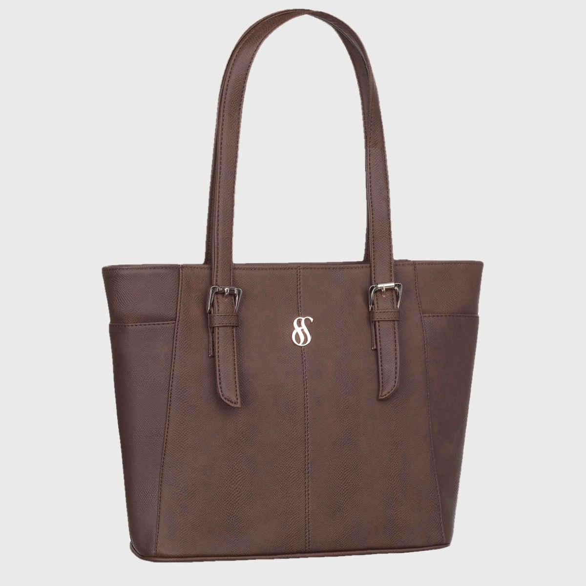 Fostelo Women's Vegan Leather Charlotte Handbags Shoulder Hobo Bag Ladies Purse | Brown | Large