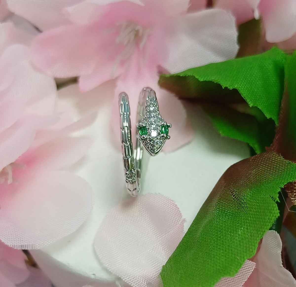 Snake Ring Chrome- Flexible Size