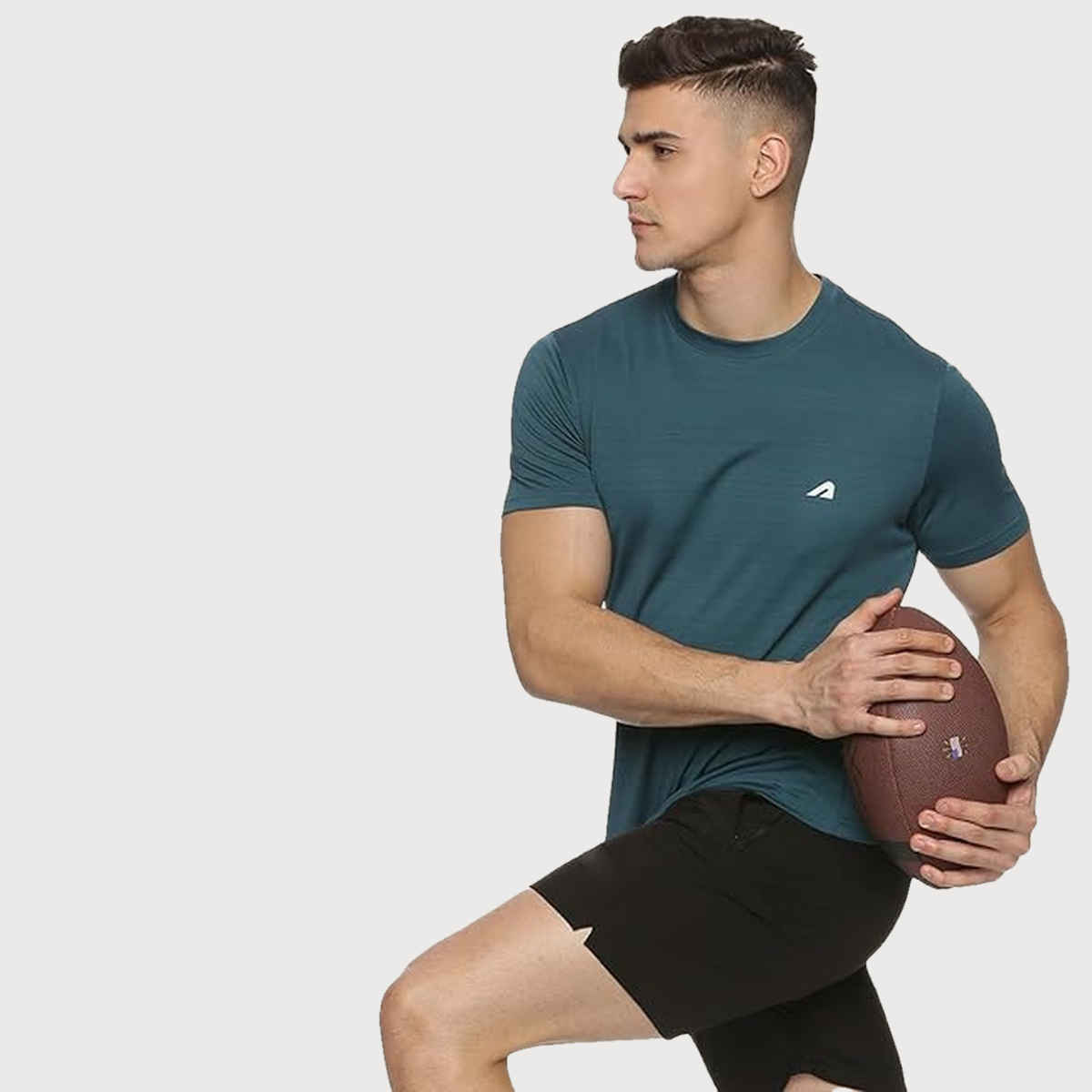 Boldfit Men's Gym T-shirt Quick Dry Fit Regular Sports Casual Active | Green - S