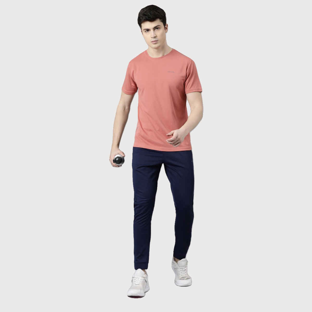 Pepe Jeans Mens Dusty Pink Dry Fit T-Shirt - Pack of 1 (L) Comfort Fit, Soft Fabric, Breathable