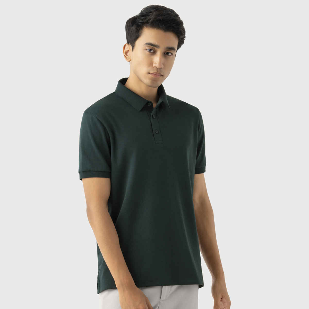 March Men's Supima Blend Polo | Juniper Green - L