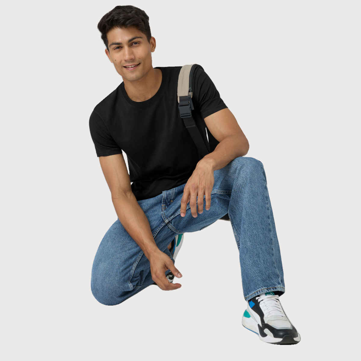 XYXX Pace Polo T-shirt - Pitch Black | Super Combed Cotton | L