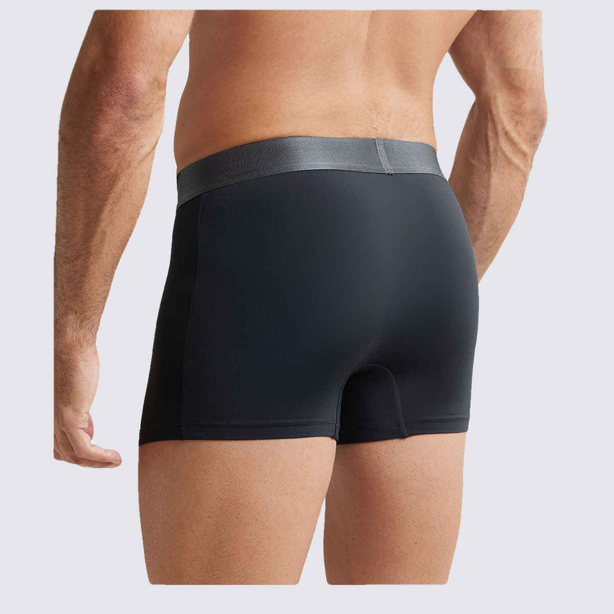 Jockey IC28 Men's Tactel Microfiber Elastane Stretch Underwear Solid Trunk | Black-M