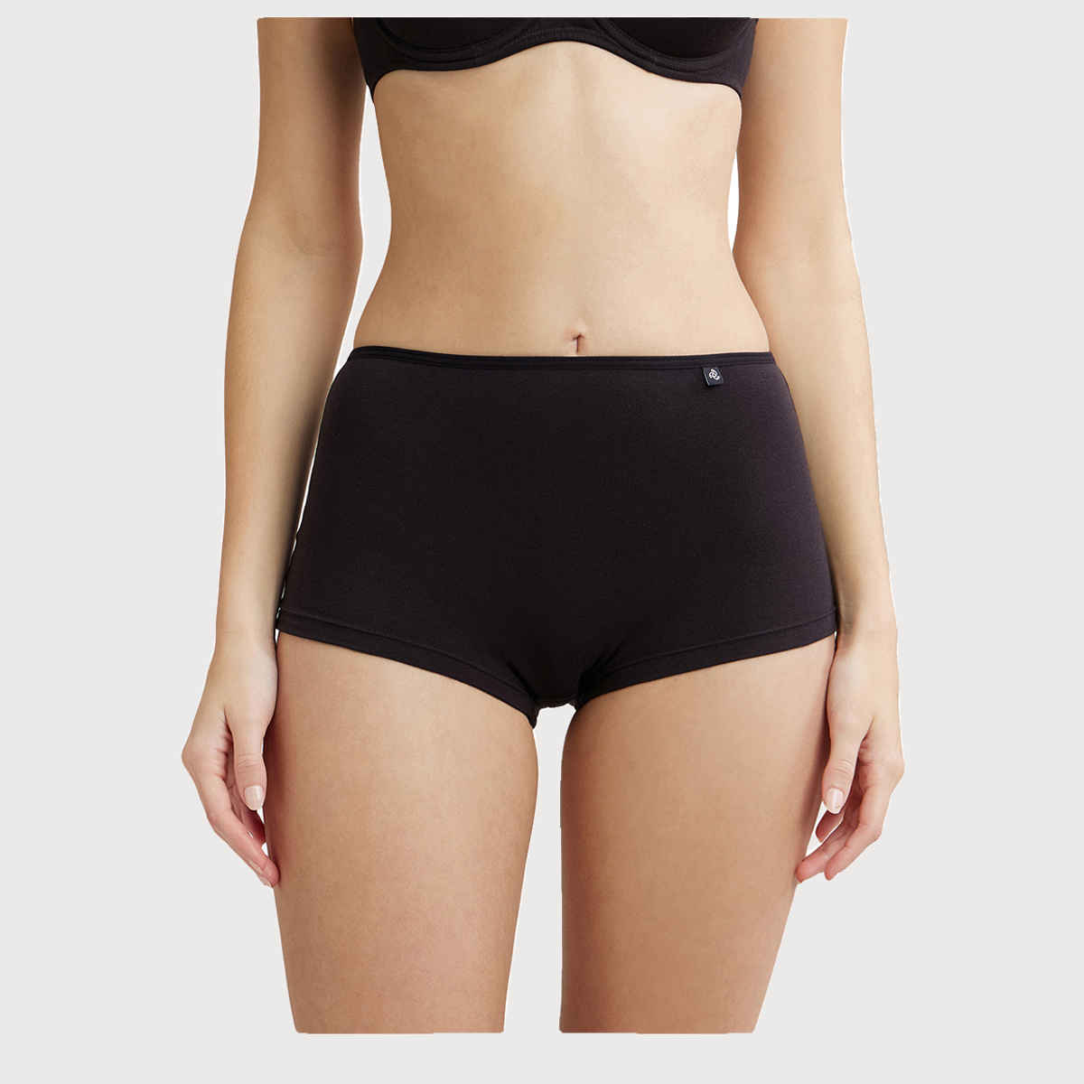 Jockey SS04 Women's High Coverage Super Combed Cotton Elastane Stretch Mid Waist Underwear BoyShorts with Concealed Waistband and StayFresh Treatment